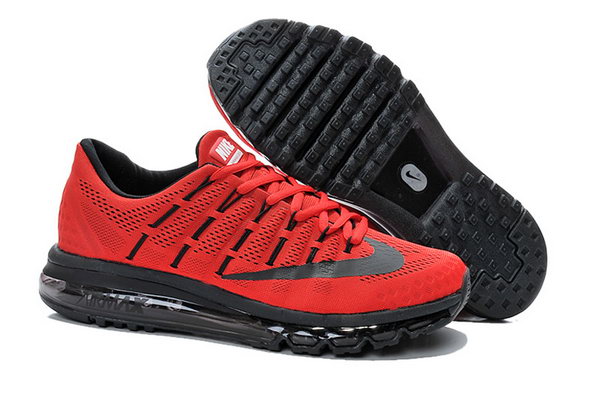 Mens Nike Air Max 2016 Shoes Black Red Usa